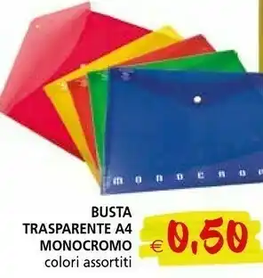 Il Gigante Busta Trasparente A4 Monocromo offerta