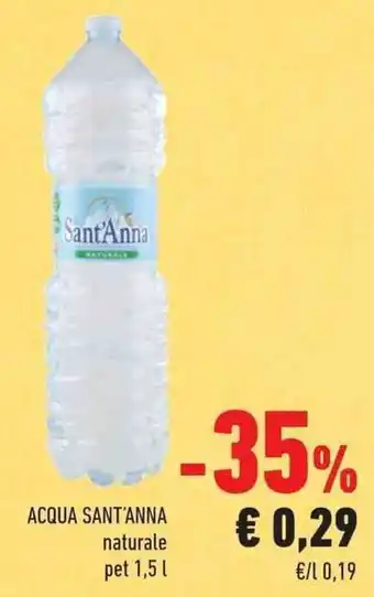 Conad Sant'Anna Acqua naturale pet 1,5 l offerta
