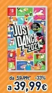 Unieuro Nintendo Just Dance 2021, NSW Switch Basic Inglese, ITA offerta