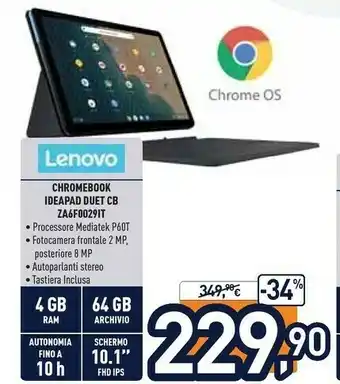Unieuro Lenovo Chormebook ZA6F0029IT offerta