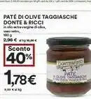 Coop Donte & Ricci - Patè Di Olive Taggiasche In Olio Extravergine Di Oliva 180 G(ml) offerta