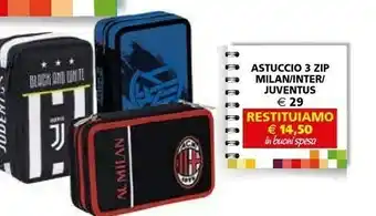 Il Gigante Milan Astuccio 3 Zip offerta
