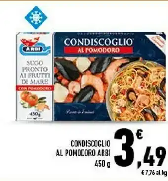 Conad City Arbi - Condiscoglio Sugo Pronto Ai Frutti Di Mare Con Pomodoro 450 G(ml) offerta