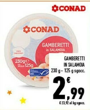 Conad Conad - Gamberetti In Salamoia offerta