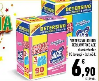 Conad Ace Detersivo Liquido Per Lavatrice offerta