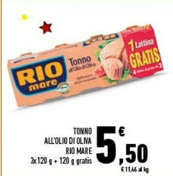 Conad Rio Mare Tonno All' Olio Di Oliva offerta