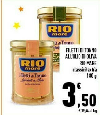 Conad Rio Mare Filetti Di Tonno All'Olio Di Oliva I Lavorati A Mano 180 G(ml) offerta