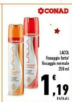 Conad Conad - Lacca Fissaggio Forta 250 Ml offerta