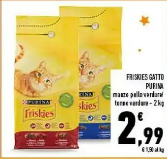 Conad Purina Friskies Gatto Manzo 2000 G offerta