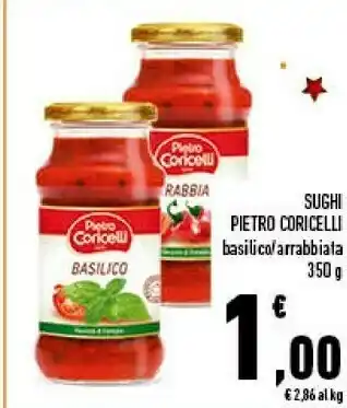 Conad Pietro coricelli Sughi Basilico offerta