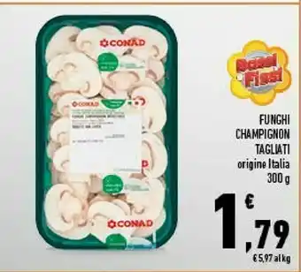 Conad Funghi Champignon Tagliati offerta