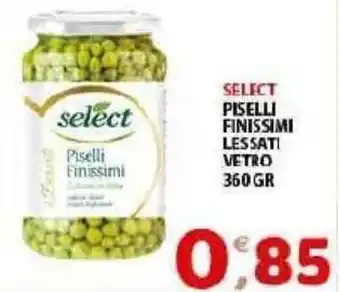 Mio Market Select Piselli Finissimi Lessati Vetro 360gr offerta