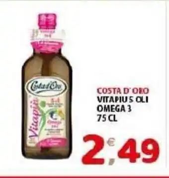 Mio Market Costa d'Oro Vitapiu 5 Oli Omega 3 75cl offerta