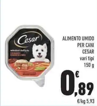 Conad Cesar Alimento Umido Per Cani vari tipi 150 g offerta