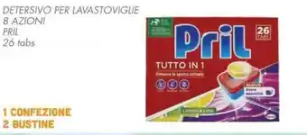 Conad Pril Detersivo Per Lavastoviglie 8 Azioni 26 tabs offerta