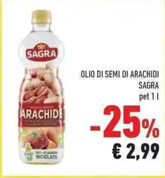 Conad Sagra Olio Di Semi di Arachidi pet 1 l offerta