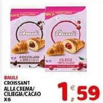 Mio Market Bauli Croissant Alla Crema/Ciliegia/Cacao x6 offerta