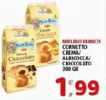 Mio Market Mulino Bianco Cornetto Crema/Albicocca/Cioccolato 300gr offerta