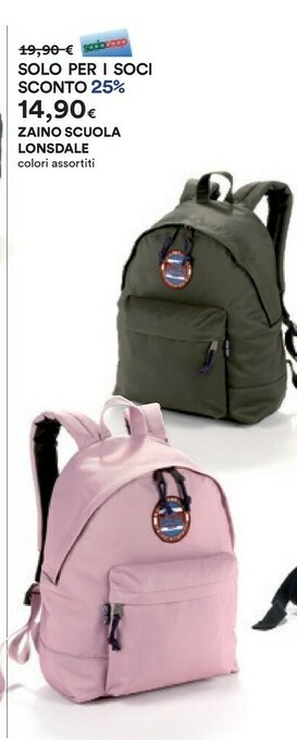 Coop Lonsdale Zaino Scuola offerta