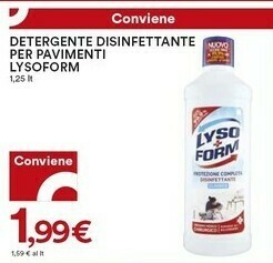 Coop Lysoform Detergente Disinfettante Per Pavimenti offerta