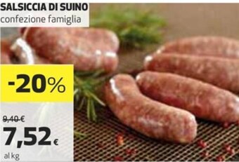 Coop Salsiccia di Suino offerta