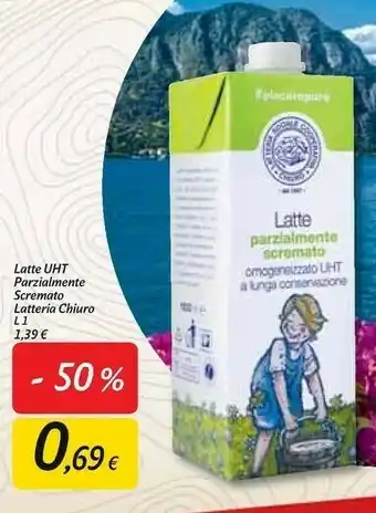 Carrefour Market Latte Parzialmente Scremato Latteria Chiuro offerta