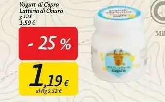 Carrefour Market Yogurt Di Capra Latteria Di Chiuro offerta
