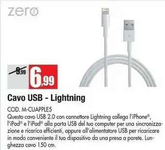 Vobis Zero Cavo Usb - Lightning offerta
