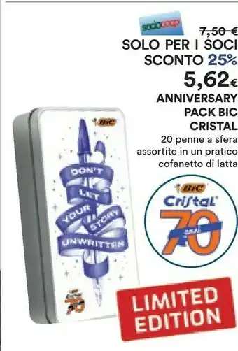 Coop Bic Cristal Anniversary Pack offerta