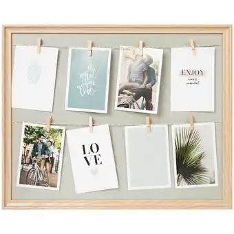 Action Cornice portafoto con carte e mollette offerta