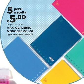 Coop Maxi Quaderno Monocromo 100 offerta