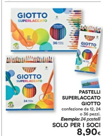 Coop Giotto Superlaccato - Astuccio 24 Pastelli Colorati offerta