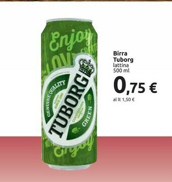 Carrefour Tuborg Birra offerta