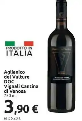 Carrefour Vignali Cantina Di Venosa Aglianico Del Vulture offerta