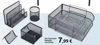 Carrefour Carrefour Set Scrivania Metallic offerta