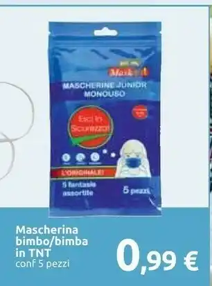 Carrefour Mascherina Bimbo/bimba In Tnt offerta