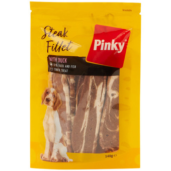 Action Snack per cani pinky steak fillets offerta