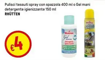Iper La Grande Rhütten Spray Pulitore TESSUTI Con SPAZZOLA 400ml offerta