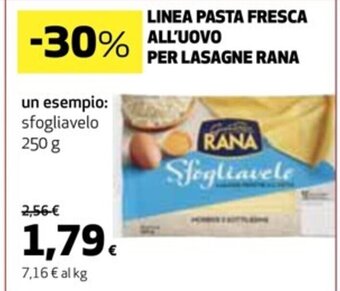Coop Rana Linea Pasta Fresca All'Uovo Per Lasagne 250 g offerta
