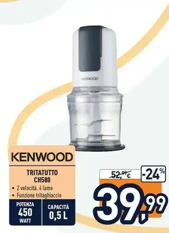 Unieuro Kenwood Tritatutto CH580 offerta