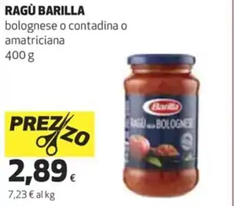 Coop Ragù Barilla 400 g offerta