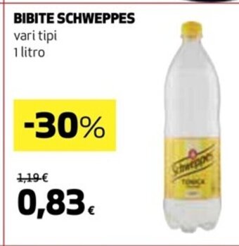Coop Bibite Schweppes 1 litro offerta