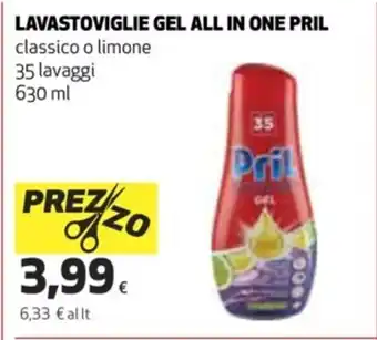 Coop Pril Lavastoviglie Gel All In One 630 ml offerta