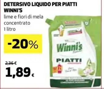 Coop Winni's Piatti Detersivo Liquido Per 1 litro offerta