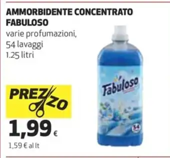 Coop Fabuloso Ammorbidente Concentrato 54 lavaggi 1,25 litri offerta