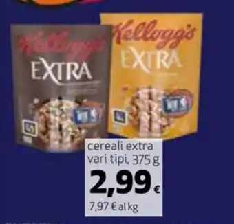 Coop Kellogg's Extra cereali vari tipi 375 g offerta