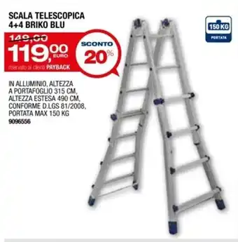Scala Telescopica 4+4 Briko Blu