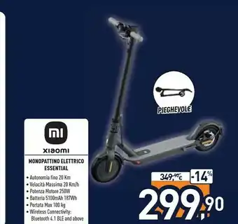 Unieuro Xiaomi Monopattno Elettrico Essential offerta