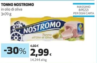 Coop Nostromo Tonno 3 x 70 g offerta