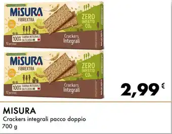 Iper Tosano Misura Crackers integrali pacco doppio 700 g offerta